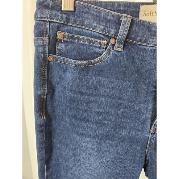 💥5 for $25! Soft Surroundings Denim Straight Jeans Sz 8P - Picture 3 of 12